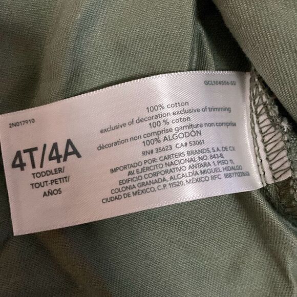 Toddler Canvas Green Jacket size 4T - Picture 4 of 6